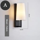 Axyaa Nordic Retro LED Wall Lamp, Classic Fabric Light for Bedroom, Living Room, Corridor