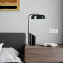 Axyaa Marble Base Iron Art Table Lamp LED E27, Minimalist Design for Bedroom or Living Room