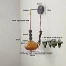 Axyaa Vintage Glass Ball LED Wall Sconce - Adjustable Amber Light Fixtures
