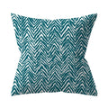 Teal Blue Green Floral Stripe Geometric Pillowcase by Axyaa for Home Decor