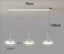 Axyaa Clear Glass 3-Light Pendant for Dining Room, Kitchen Island