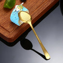 Axyaa Golden Stainless Steel Tableware Desserts Ice Cream Salad Spoon Set