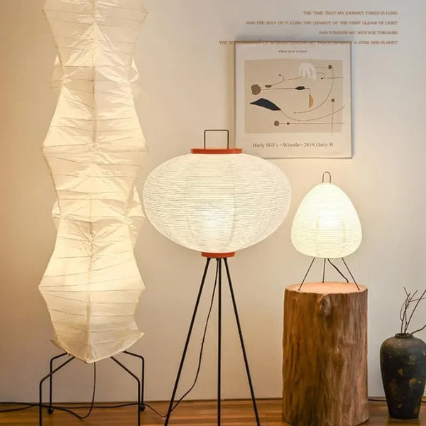 Axyaa Japanese Rice Paper Floor Lamp by Noguchi Yong