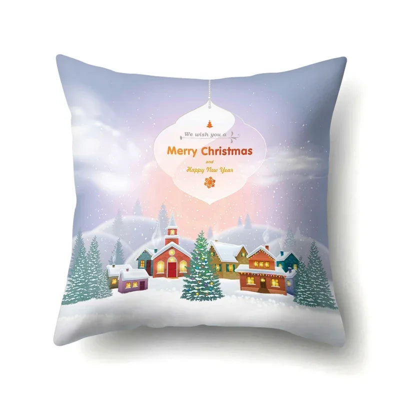 Axyaa Christmas Tree Throw Pillow Case - Festive Xmas Cushion Cover for Home Decor