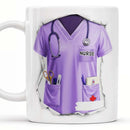Axyaa Nurse Day Gift Ceramic Mug with Engraving - Premium Medical Motifs on White Cup