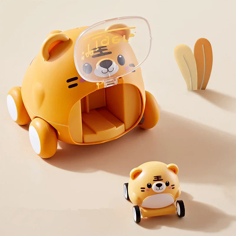 Axya Cartoon Animal Catapult Car: Educational Montessori Toy for Kids
