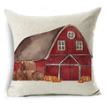 Axyaa Thanksgiving Pumpkin Ornaments Linen Throw Cushion Covers Home Decor