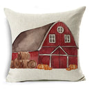 Axyaa Thanksgiving Pumpkin Ornaments Linen Throw Cushion Covers Home Decor