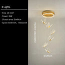Axyaa Butterfly Acrylic Stair Chandelier | Modern LED Living & Dining Room Hanging Lamp