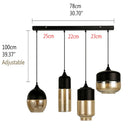 Axyaa Glass Light Industrial Chandelier for Home, Living Room, Bedroom & Restaurant