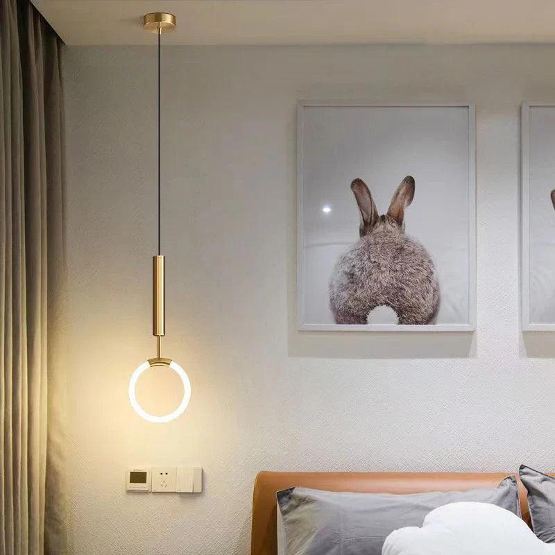 Axyaa Nordic U-Shaped Modern Pendant Chandelier for Bedroom and Sofa Decor