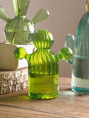 Axyaa Cactus Design Glass Vase: Exquisite Table Centerpiece for Home Decor & Gifts.