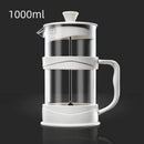 Axyaa French Press Pot, High Borosilicate Glass, Hand Press Coffee, Tea, Milk Brewings