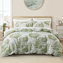 Leaf Plant Duvet Set, Boho Quilt Cover, Home Bedding by Axyaa
