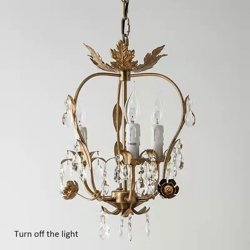 Axyaa Iron Crystal Chandelier: Elegant Lighting for Home, Restaurant, and Retail Spaces