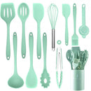 Axyaa Silicone Non-Stick Cooking Utensils Set of 12 - Heat Resistant Kitchen Tools