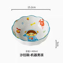 Axyaa Ceramic Cartoon Salad Bowl: Cute, High Aesthetic Small Bowl for Air Fryer