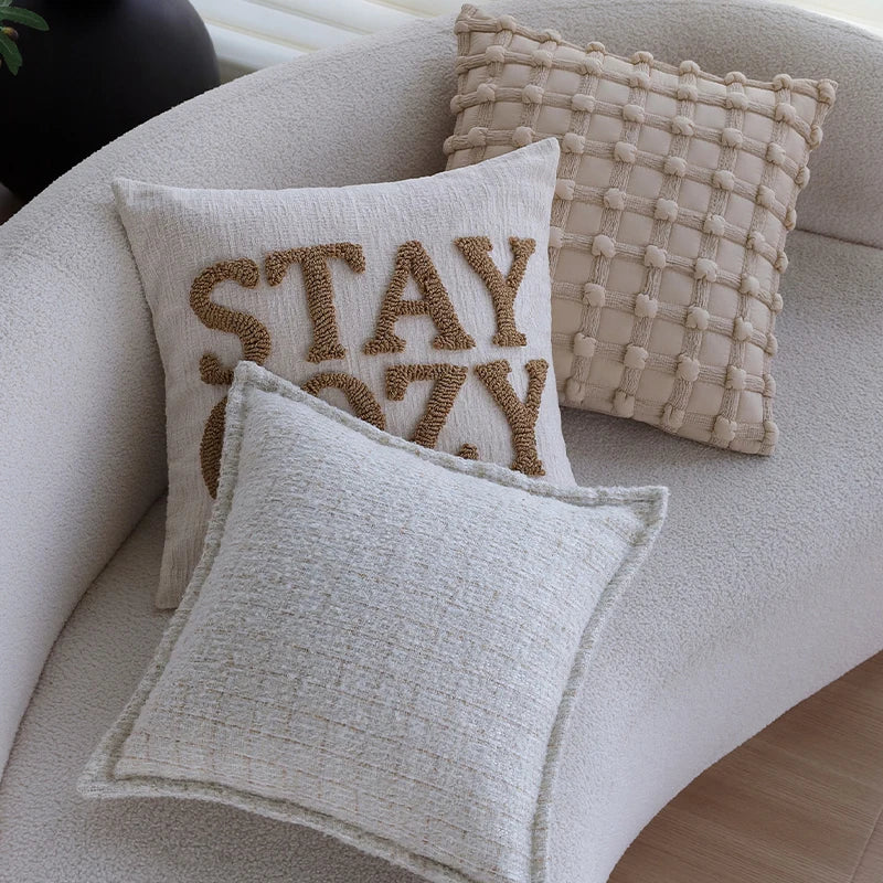 Nordic Style Decorative Cushion Cover for Living Room Sofa by Axyaa - 45x45
