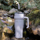 Axyaa Large Capacity Stainless Steel Thermos Bottle with Straw