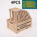 Axyaa Vintage Wooden Frame Storage Boxes Set of 4