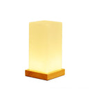 Axya Modern Wood LED Table Lamp for Bedroom, Nordic Style Glass Bedside Light