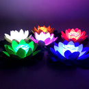 Artificial Lotus Night Light 18cm LED Floating Flower Pond Garden Decor Axya