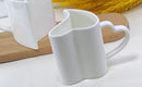Axyaa Lover Thermal Cup Set, Fine Bone  Espresso Heart Shaped Mug
