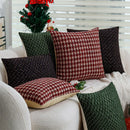 Axyaa Christmas Retro Geometric Pillowcase 30x50cm Red/Green Decor