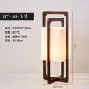 Axyaa Wabi-sabi Walnut Wood Zen Table Lamp LED E27 Fabric Shade Minimalist Desk Light