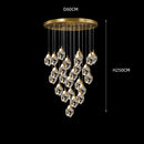 Axyaa Crystal Chandelier Stair Pendant Living Room Lighting