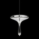 Axyaa Lava Drops Glass Pendant Light Silver for Kitchen Dining Room Island Decor