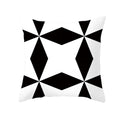 Axyaa Black & White Plaid Wave Stripe Checkerboard Print Throw Pillow Case