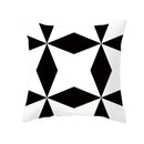 Axyaa Black & White Plaid Wave Stripe Checkerboard Print Throw Pillow Case