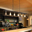 Axyaa Retro Industrial Chandelier: Black Wrought Iron Lighting for Dining & Living Room