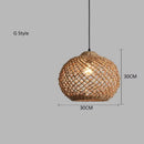Axyaa Bamboo Rattan Chandelier Pendant Lights LED