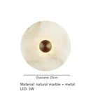 Axyaa Marble Circular LED Wall Lamp for Corridor, Study, Bedroom - Nordic Modern Design