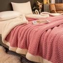 Axyaa Velvet Jacquard Double Layer Blanket Queen Size Warm Plush Bed Throw