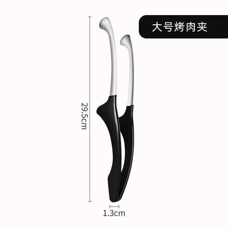 Axyaa Silicone Handle Stainless Steel Food Tongs