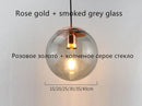 Axya Smoky Gray Glass Pendant Light with E27 Socket - Stylish Lighting for Dining Room & Bedroom