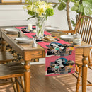 Axyaa Geometric Flower Table Runner for Rustic Home Dining Decor