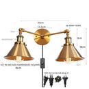 Axyaa Loft Iron LED Wall Lamp - Black Vintage Industrial Up Down Light