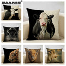 Axyaa Nice Cow Cushion Cover - Decorative Pillow Case for Sofa & Chair