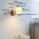 Axyaa Vintage Brass Ceramic LED Wall Lamp with Pull Chain Switch