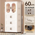 Axyaa Double-Door Foldable Wardrobe with Wheels - Spacious Magnetic Storage for Clothes/Quilts