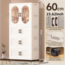 Axyaa Double-Door Foldable Wardrobe with Wheels - Spacious Magnetic Storage for Clothes/Quilts