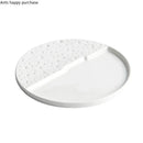 Axya Solid Color Ceramic Dinner Plates Set for Home Dining and Cooking