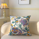 Axyaa Pastoral Flower Embroidery Throw Pillowcase - Canvas Towel Sofa Cushion Cover