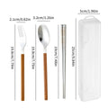 Axyaa Stainless Steel Cutlery Set with Box - Portable Reusable Outdoor Tableware
