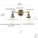Axyaa 2-Head Industrial Vintage Wall Lamp Clear Glass Stair Light Fixtures