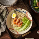 Axya Ceramic Noodle Bowl Set for Ramen, Salad, or Snacks - Household and Commercial Use